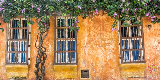 Casas coloniales y coloridas en Cartagena de Indias Colombia